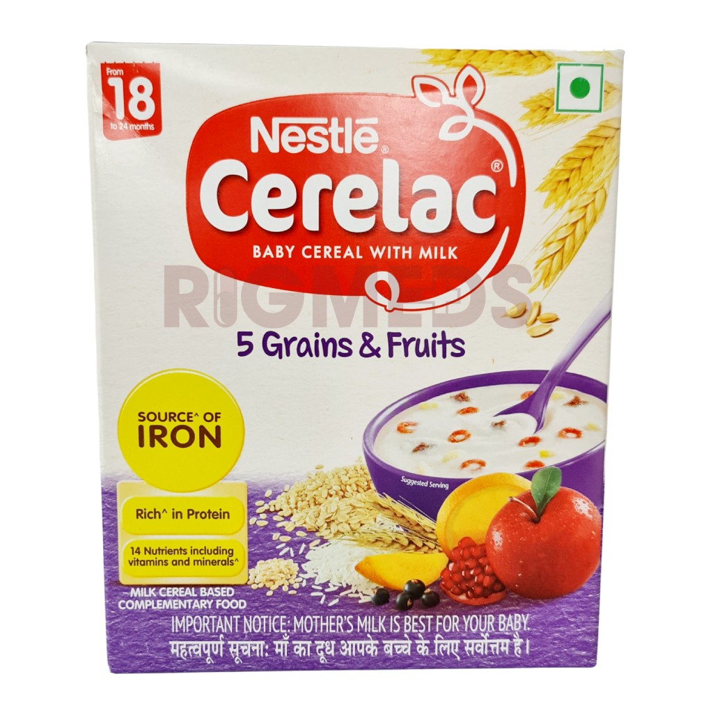 Nestle Cerelac Baby Cereal 5 Grains & Fruits from 18 to 24 Months (300 Gm)