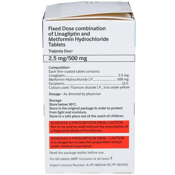 Trajenta Duo 2.5Mg/500Mg Tablet