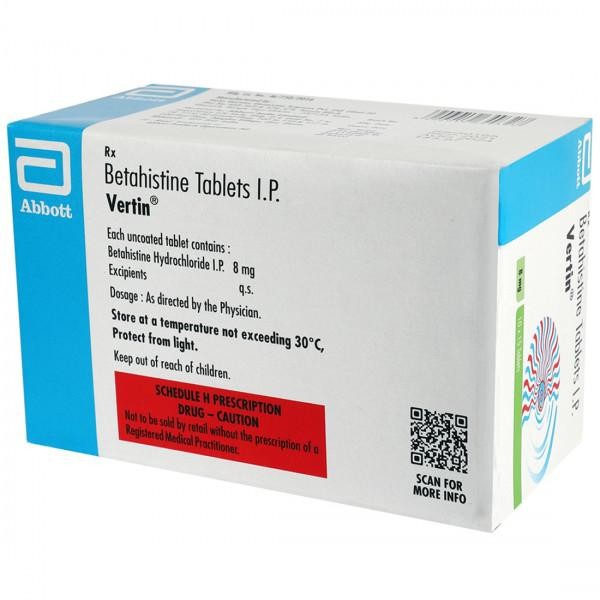Vertin 8Mg Tablet