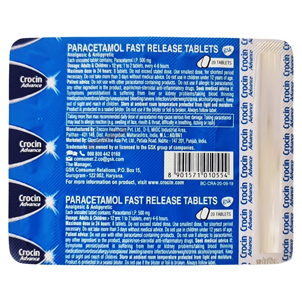 Crocin Advance Tablet