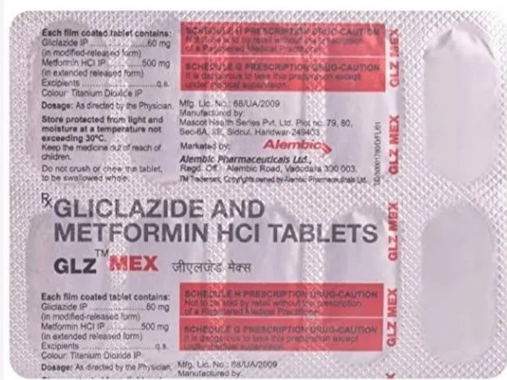 GLZ MEX 60Mg/500Mg Tablet