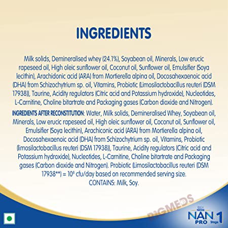 Nestle Nan Pro 1 Infant Formula Powder Upto 6 Months Refill (400 Gm)