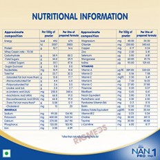 Nestle Nan Pro 1 Infant Formula Powder Upto 6 Months Refill (400 Gm)