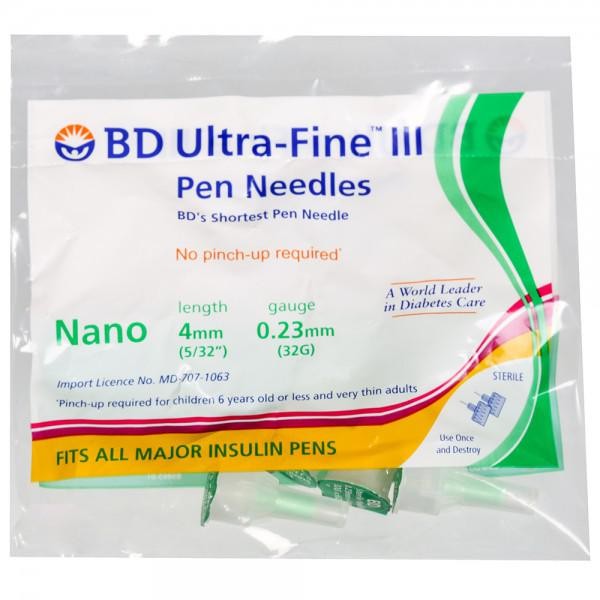 BD Ultra-Fine III Pen Needles 4MM 32G