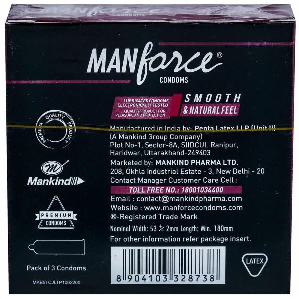 Manforce Ultra Feel Bubble Gum Flavoured Condoms (3 Condoms)