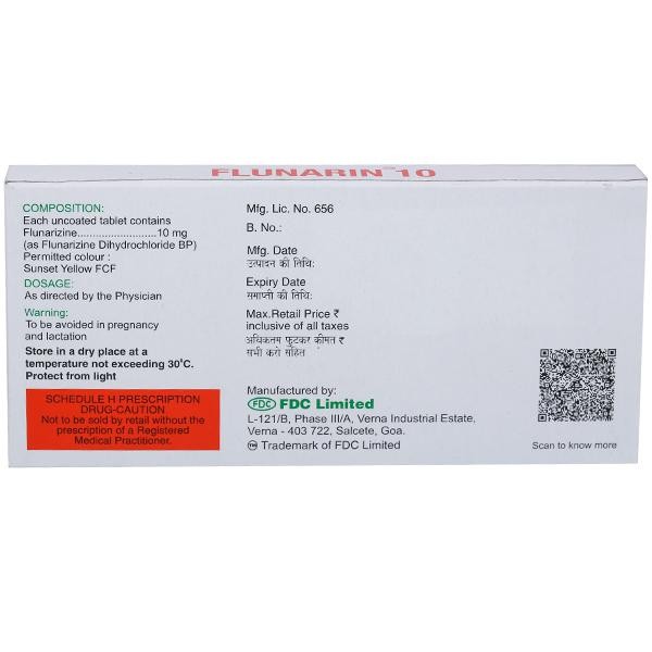 Flunarin 10 Tablet