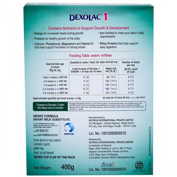 Dexolac 1 Infant Formula Refill Pack (400 Gm)