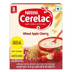 Nestle Cerelac Wheat Apple Cherry From 8 to 24 Month (300 Gm)