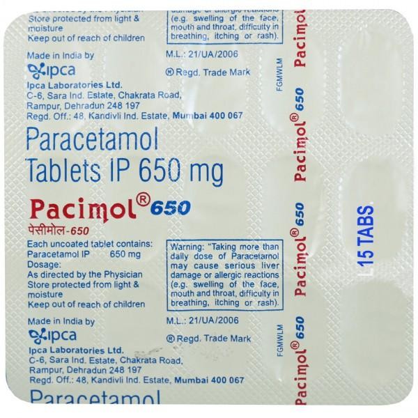 Pacimol 650 Tablet