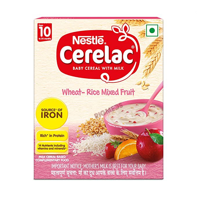 Nestle Cerelac Baby Cereal with Milk 10 Months Plus Wheat Rice Mix Fruit (300 Gm)