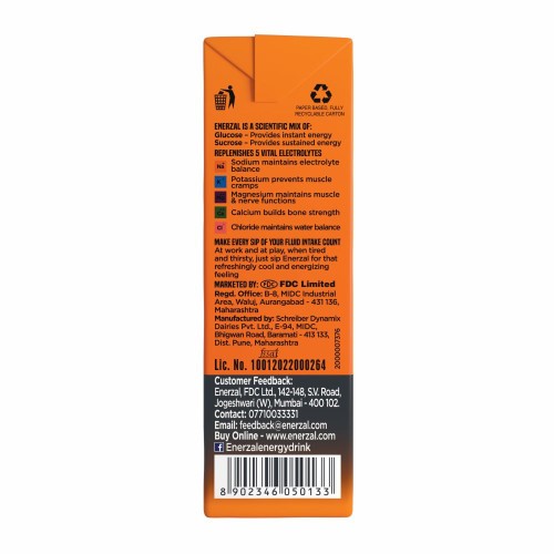 Enerzal Energy Liquid Drink Orange