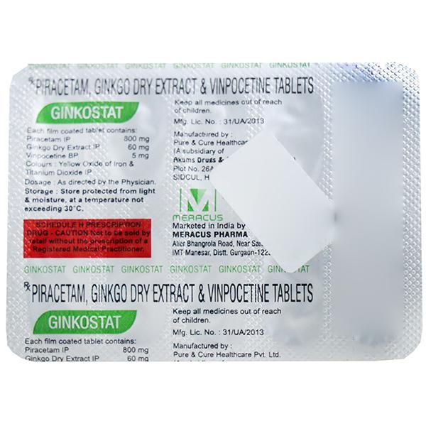 Ginkostat 60Mg/800Mg/5Mg Tablet