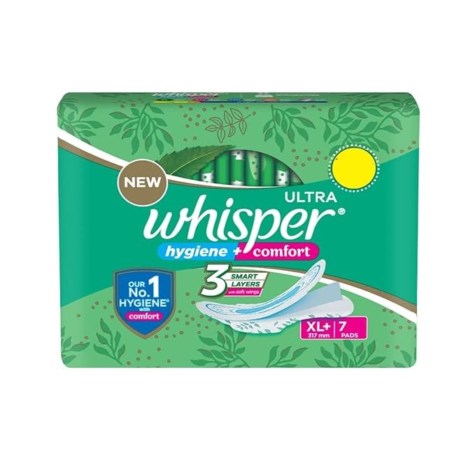Whisper Ultra Hygiene + Comfort Sanitary Pads XL+