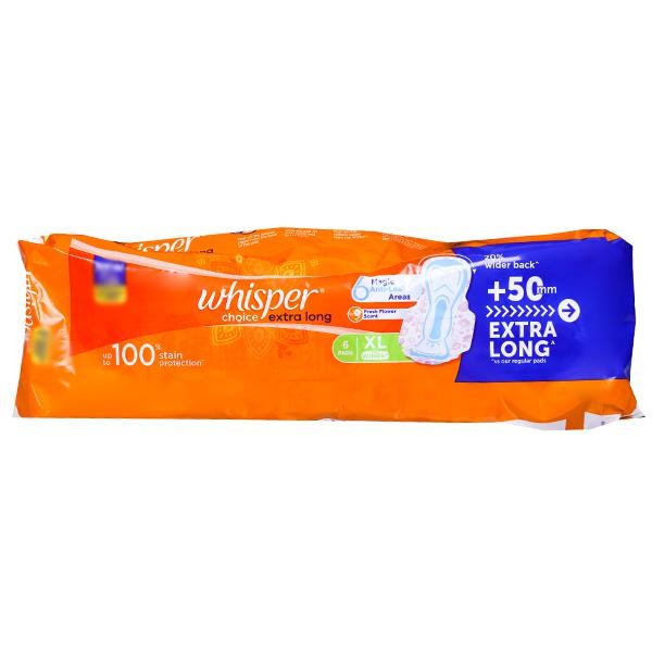 Whisper Choice Wings Sanitary Pads XL