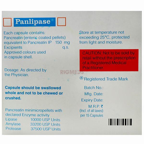Panlipase Capsule ( 15 Capsule )