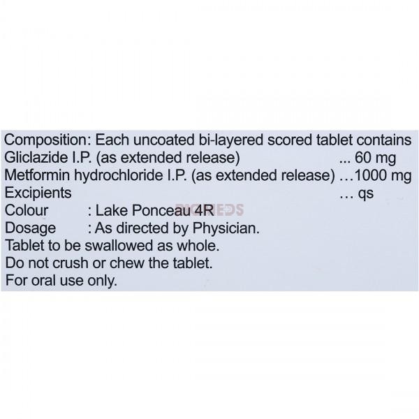 Diamicron XR Mex 60/1000 Tablet ER