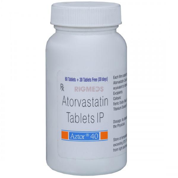 Aztor 40 mg Tablet (60 Tablet +30 Tablet free)