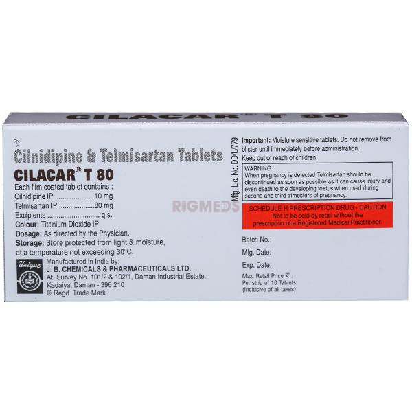 Cilacar T 80 Tablet