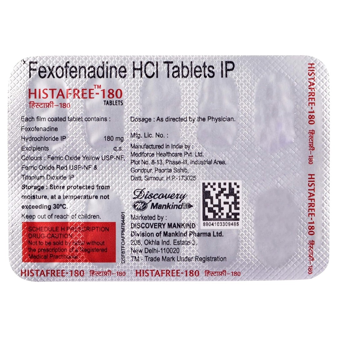 Histafree 180 Tablet
