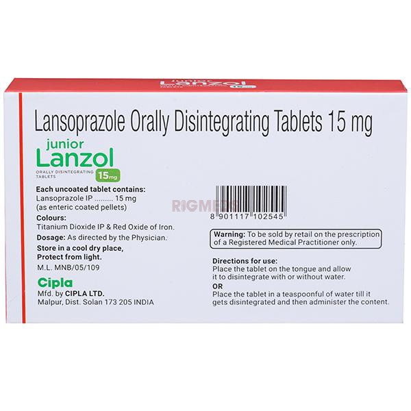 Junior Lanzol 15Mg Tablet DT