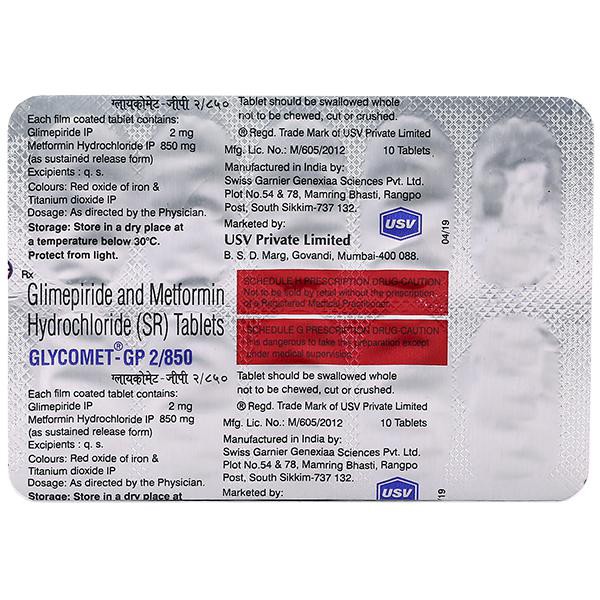 Glycomet GP 2/850 Tablet SR