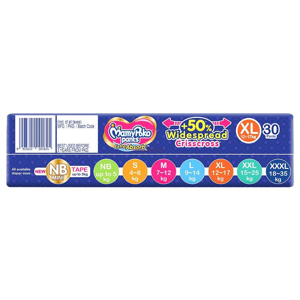 Mamy Poko Pants Extra Absorb Xl 30