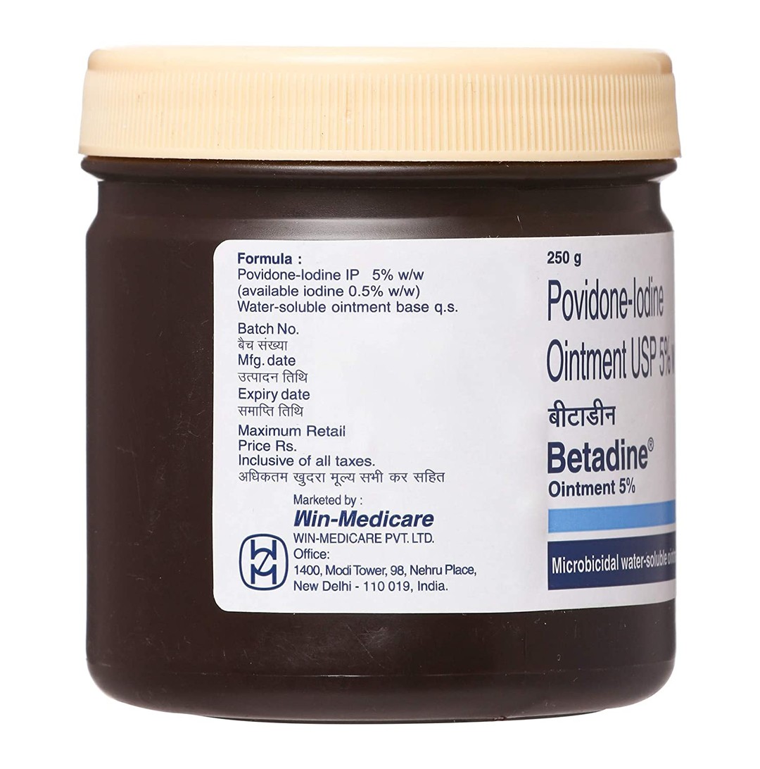 Betadine 5% Ointment (250Gm Jar)