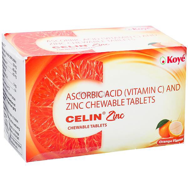 Celin Zinc Chewable Tablet Orange