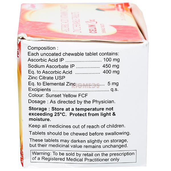 Celin Zinc Chewable Tablet Orange