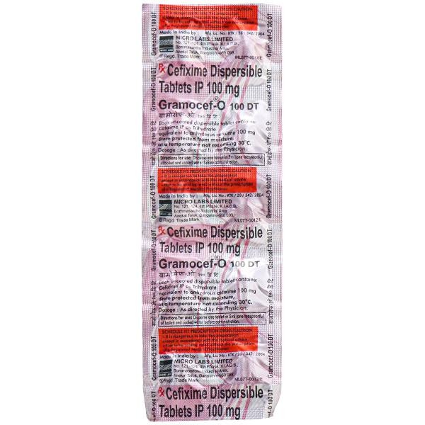 Gramocef O 100mg Tablet DT