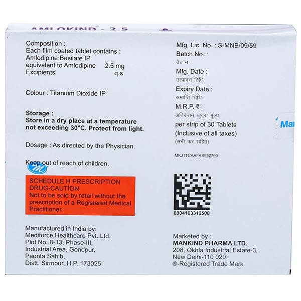 Amlokind 2.5 Tablet