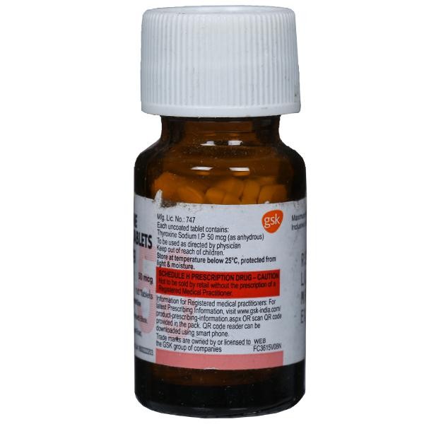 Eltroxin 50Mcg Tablet