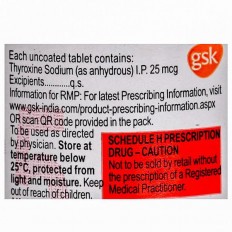 Eltroxin 25Mcg Tablet