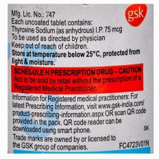 Eltroxin 75Mcg Tablet