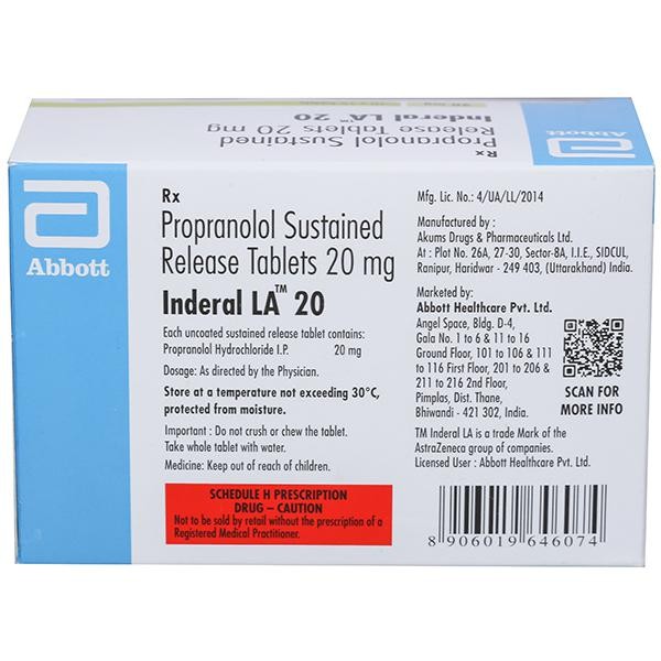 Inderal LA 20 Tablet SR